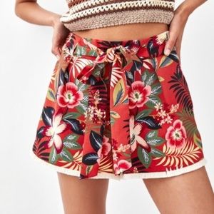 Zara TRF collection Bermuda pink shorts